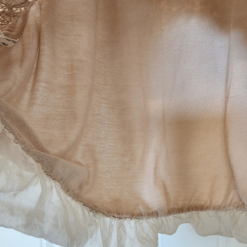 Elena Baldi Silk Lace Beige Tank Top Medium - Picture 7 of 12